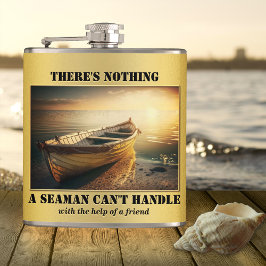 Gold Nautical Boat Flachmann