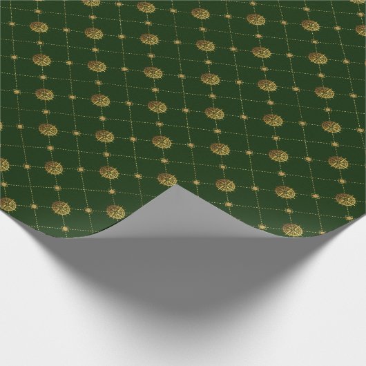Gold Nautical Geschenkpapier (Ecke)