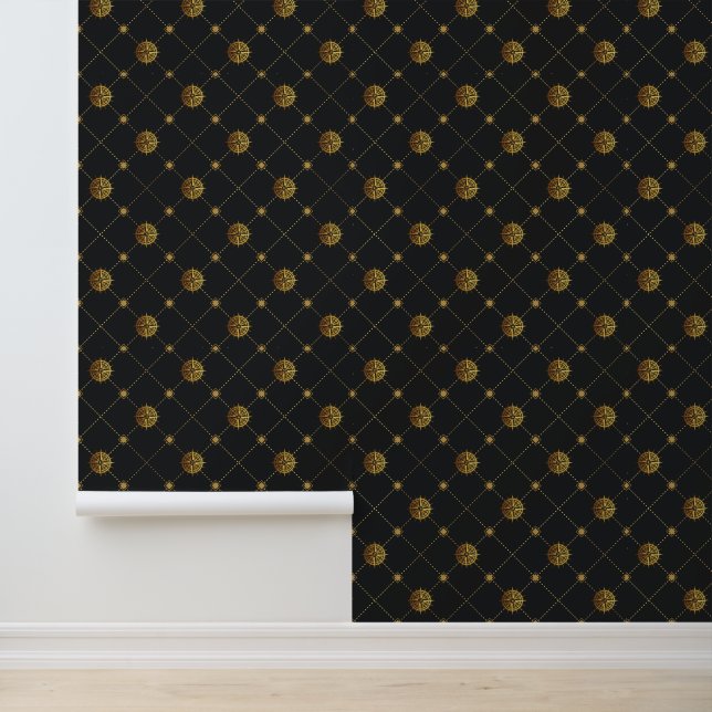 Gold Nautical Tapete (Anwendung)