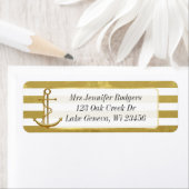 Gold Nautical Themed Anchor (Insitu)