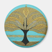 Gold Nautical Tree of Life Magnet (Vorne)