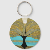 Gold Nautical Tree of Life Schlüsselanhänger (Rückseite)