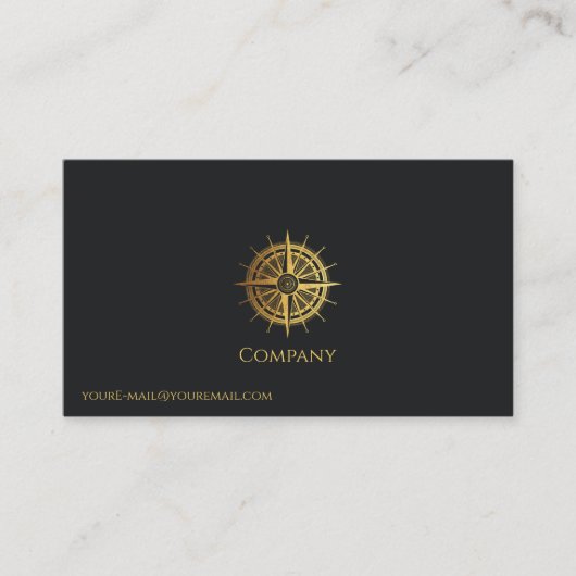 Gold Nautical Visitenkarte (Vorderseite)