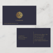 Gold Nautical Visitenkarte (Vorne/Hinten)