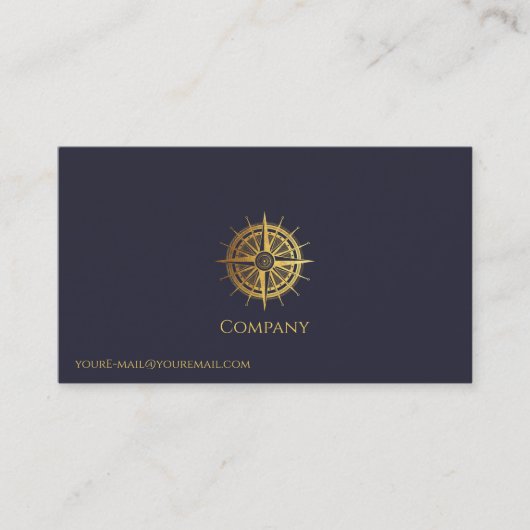 Gold Nautical Visitenkarte (Vorderseite)