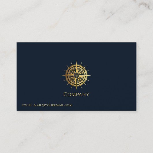 Gold Nautical Visitenkarte (Vorderseite)