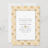 Gold Nautical Wedding Einladung (Vorderseite)