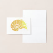 Gold Nautilus Muschel Blank Card Folienkarte (Anzeige)