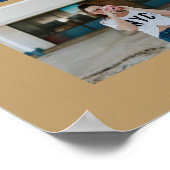 Gold & Navy 6 Foto Abschluss Poster (Ecke)