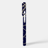 Gold Navy Black Peacock Gold Swirl Case-Mate iPhone Hülle (Rückseite / Links)