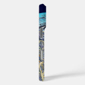 Gold Navy Black Peacock Gold Swirl Case-Mate iPhone Hülle (Rückseite / Rechts)