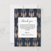 Gold Navy Blue Glitzer Ikat Dream Catcher Muster