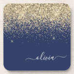 Gold Navy Blue Glitzer Script Monogram Girl Name Getränkeuntersetzer<br><div class="desc">Navy Blue und Gold Glitzer Script Monogram Name Paper Untersetzer. Dies macht den perfekten Abschluss,  Geburtstag,  Hochzeit,  Brautparty,  Jubiläum,  Babydusche oder Junggeselinnen-Abschied Geschenk für jemanden,  die Lieben glamourösen Luxus und schicke Stile.</div>