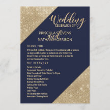 Gold Navy Blue Imitats Glitzer Sequin Wedding Prog