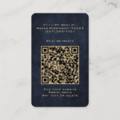 Gold & Navy Blue Mandala Reiki Heilung Meditation Visitenkarte (Rückseite)