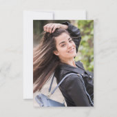 Gold Navy Blue Modern Abschluss FOTO Dankeskarte (Rückseite)