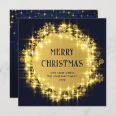 Gold Navy Blue Sparkights Weihnachten (Vorne/Hinten)