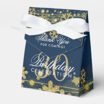 Gold Navy Blue Winter 30. Geburtstag Vielen Dank