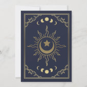 Gold Navy Elegante Tarot Card Einladung zur Hochze (Rückseite)