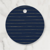 Gold & Navy Elegantes Script-Gastgeschenk Vielen D Geschenkanhänger (Rückseite)