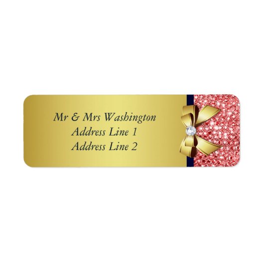 Gold Navy Korallensequenzen Diamonds Bow (Vorne)