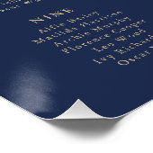 Gold Navy Marsala Wedding Welcome Sign Lucy Poster (Ecke)