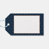 Gold Navy Naughty oder Nice Geschenkanhänger (Rückseite Horizontal)