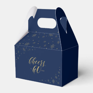 Gold & Navy   Prost 60 Jahre 60. Geburtstagsfeier Geschenkschachtel