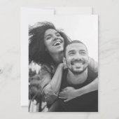 Gold Navy Script Typografie Save The Date (Rückseite)