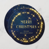 Gold Navy SparkLICHT Weihnachten im Unternehmen (Vorne/Hinten)