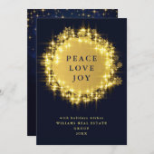 Gold Navy SparkLICHT Weihnachten im Unternehmen (Vorne/Hinten)