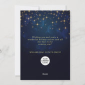 Gold Navy SparkLICHT Weihnachten im Unternehmen (Rückseite)