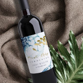 GOLD NAVY UNDERWATER SEA FISH FIRST HOLY COMMUNION WEINETIKETT