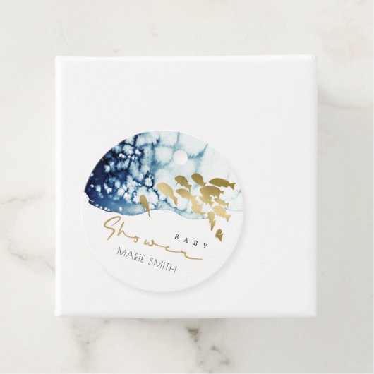 GOLD NAVY UNTERWASSER-MEERESFISCHEREI BABY DUSCHE GESCHENKANHÄNGER (Beispiel)