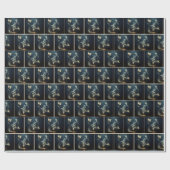 Gold Neon Basletball Spieler mit leichten Tracks Geschenkpapier (Flach)