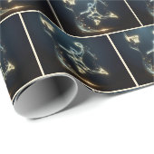 Gold Neon Basletball Spieler mit leichten Tracks Geschenkpapier (Rolleneckpunkt)