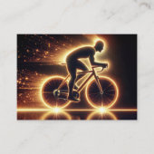 Gold Neon Bicyclist Visitenkarte (Vorderseite)