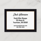 Gold Neon Bicyclist Visitenkarte (Rückseite)