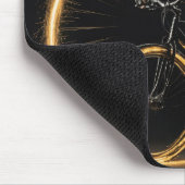Gold Neon Cyclist Mousepad (Ecke)