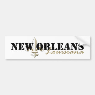Gold New Orleans Louisiana Autoaufkleber