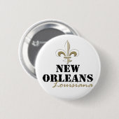 Gold New Orleans Louisiana Button (Vorne & Hinten)