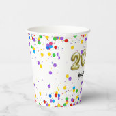 Gold New Year 2022 Balloons farbenfrohe Confetti Pappbecher (Rechts)