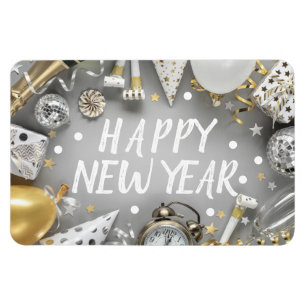 Gold New Year Party New Years Clipart Gold Par Magnet