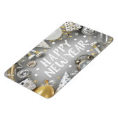 Gold New Year Party New Years Day Clipart Magnet (Linke Seite)