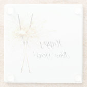 Gold New Year's Eve Day Celebration Sparklers Glasuntersetzer (Rückseite)