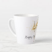 Gold New Year's Eve Day Celebration Sparklers Milchtasse (Linke Ecke)