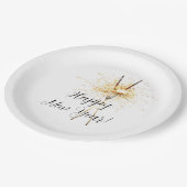 Gold New Year's Eve Day Celebration Sparklers Pappteller (Schrägansicht)