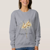 Gold New Year's Eve Day Celebration Sparklers Sweatshirt (Vorderseite)