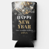 Gold New Year's Eve Party Selters Dosenkühler (Rückseite)