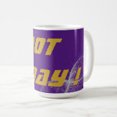 Gold "NICHT HEUTE!" mit Silberner Glitzer auf Lila Kaffeetasse (VorderseiteRechts)